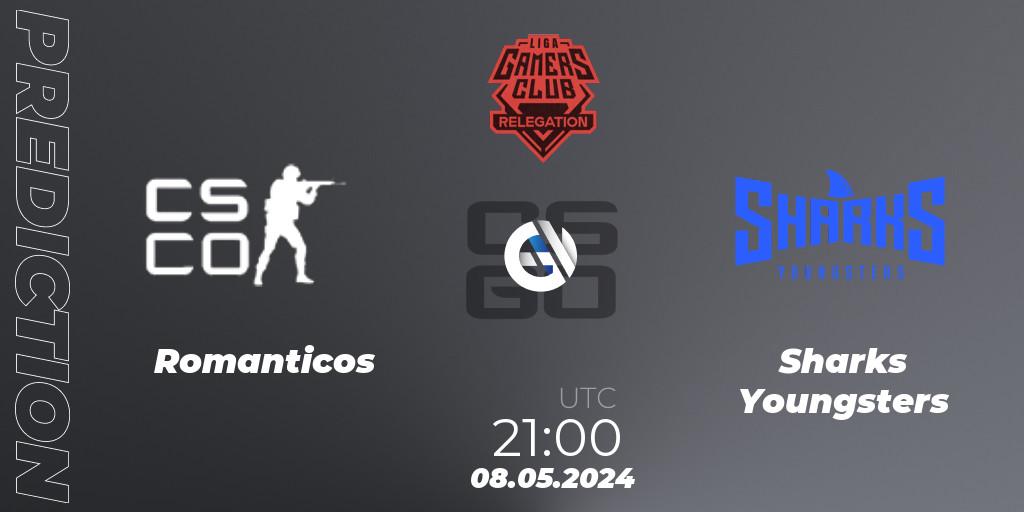 Prognose für das Spiel Romanticos VS Sharks Youngsters. 08.05.2024 at 21:00. Counter-Strike (CS2) - Gamers Club Liga Série A Relegation: May 2024