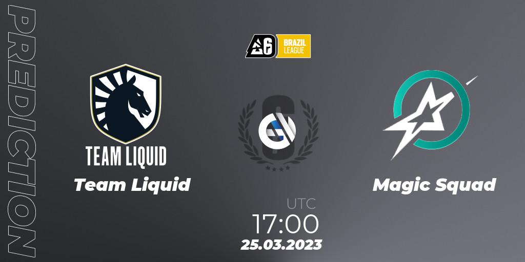 Prognose für das Spiel Team Liquid VS Magic Squad. 25.03.23. Rainbow Six - Brazil League 2023 - Stage 1