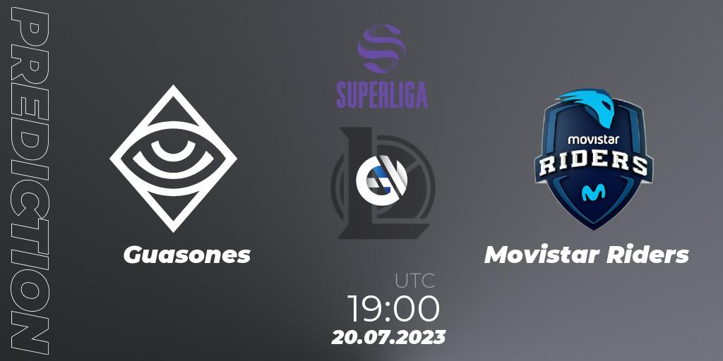 Prognose für das Spiel Guasones VS Movistar Riders. 20.07.2023 at 19:00. LoL - Superliga Summer 2023 - Group Stage