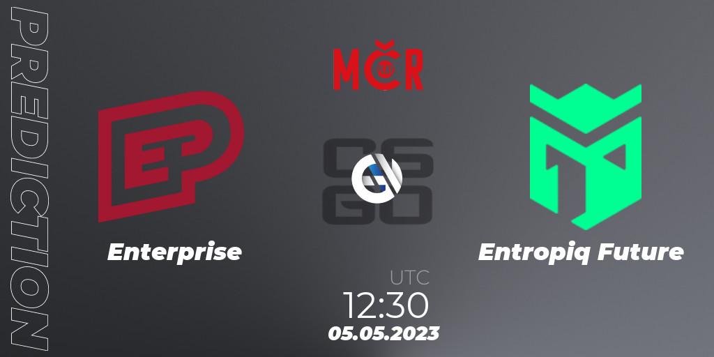 Prognose für das Spiel Enterprise VS Entropiq Future. 05.05.2023 at 12:30. Counter-Strike (CS2) - Tipsport Cup Bratislava 2023: Closed Qualifier