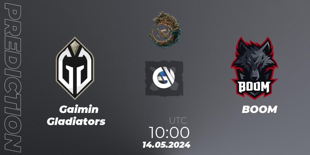 Prognose für das Spiel Gaimin Gladiators VS BOOM. 14.05.24. Dota 2 - PGL Wallachia Season 1 - Group Stage