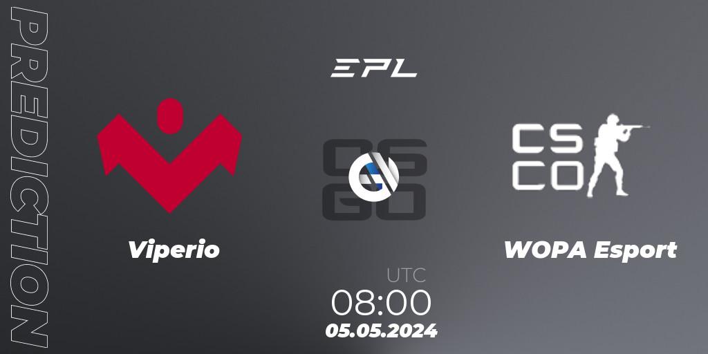 Prognose für das Spiel Viperio VS WOPA Esport. 05.05.2024 at 08:00. Counter-Strike (CS2) - European Pro League Season 17: Division 2