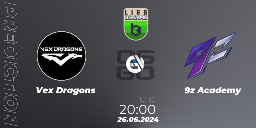 Prognose für das Spiel Vex Dragons VS 9z Academy. 26.06.2024 at 20:00. Counter-Strike (CS2) - Dust2 Brasil Liga Season 3: Division 2