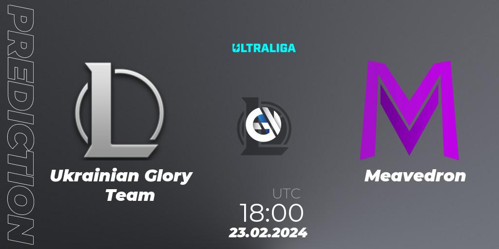 Prognose für das Spiel Ukrainian Glory Team VS Meavedron. 23.02.2024 at 18:00. LoL - Ultraliga 2nd Division Season 8