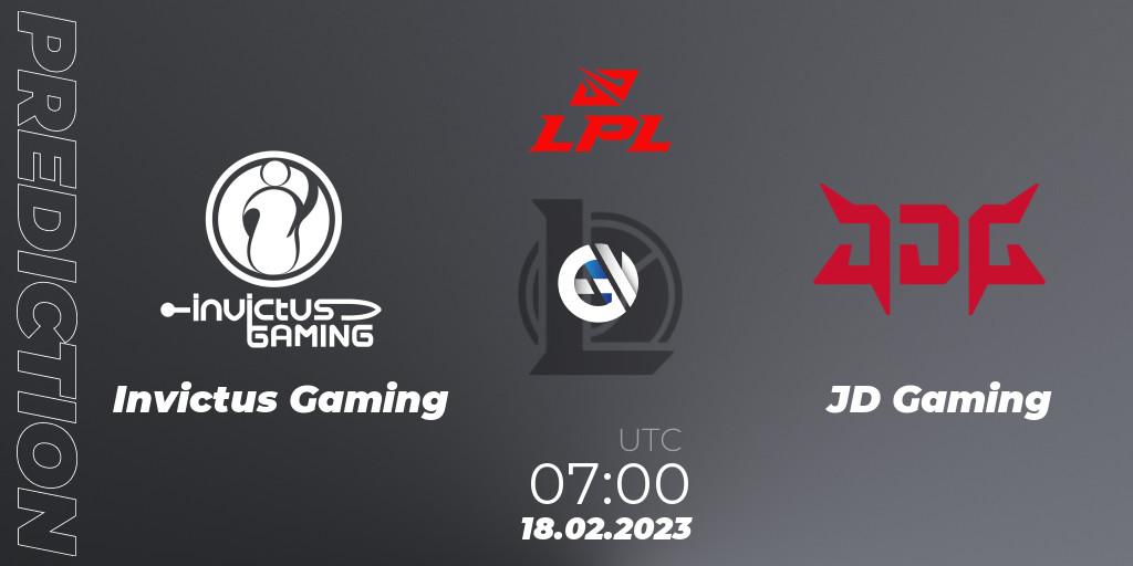 Prognose für das Spiel Invictus Gaming VS JD Gaming. 18.02.23. LoL - LPL Spring 2023 - Group Stage