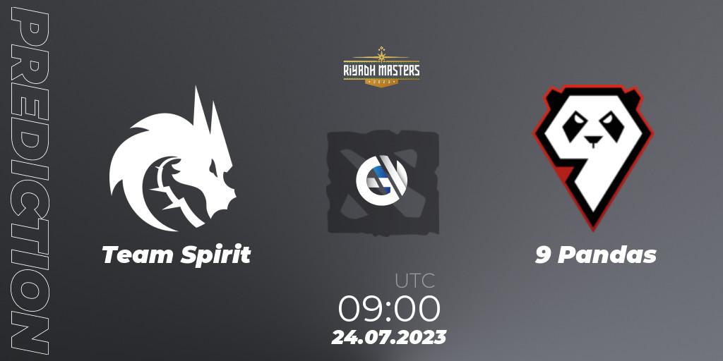 Prognose für das Spiel Team Spirit VS 9 Pandas. 24.07.2023 at 09:00. Dota 2 - Riyadh Masters 2023 - Group Stage