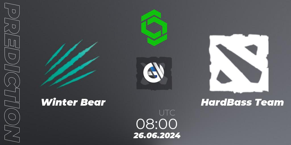 Prognose für das Spiel Winter Bear VS HardBass Team. 26.06.2024 at 08:00. Dota 2 - CCT Dota 2 Series 1