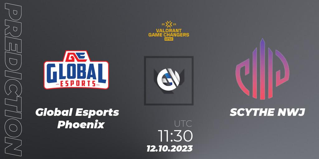 Prognose für das Spiel Global Esports Phoenix VS SCYTHE NWJ. 12.10.23. VALORANT - VCT 2023: Game Changers APAC Elite