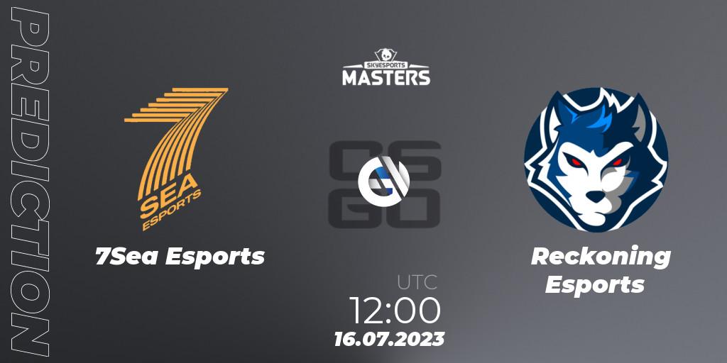 Prognose für das Spiel 7Sea Esports VS Reckoning Esports. 16.07.2023 at 12:00. Counter-Strike (CS2) - Skyesports Masters 2023: Regular Season