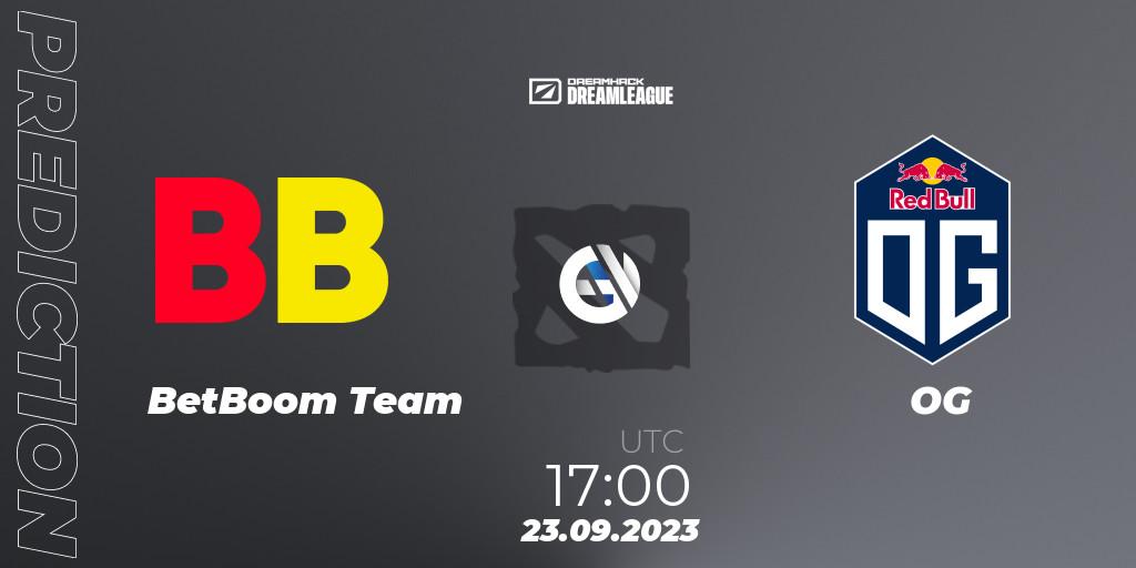 Prognose für das Spiel BetBoom Team VS OG. 23.09.23. Dota 2 - DreamLeague Season 21
