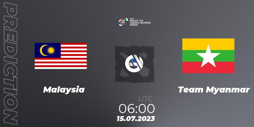 Prognose für das Spiel Malaysia VS Team Myanmar. 15.07.2023 at 06:00. Dota 2 - 2022 AESF Road to Asian Games - Southeast Asia