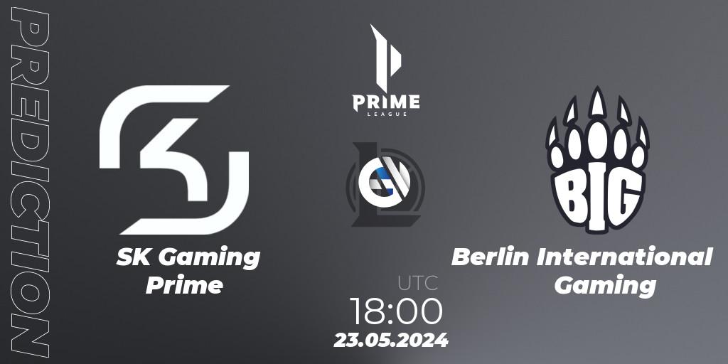 Prognose für das Spiel SK Gaming Prime VS Berlin International Gaming. 23.05.2024 at 18:00. LoL - Prime League Summer 2024