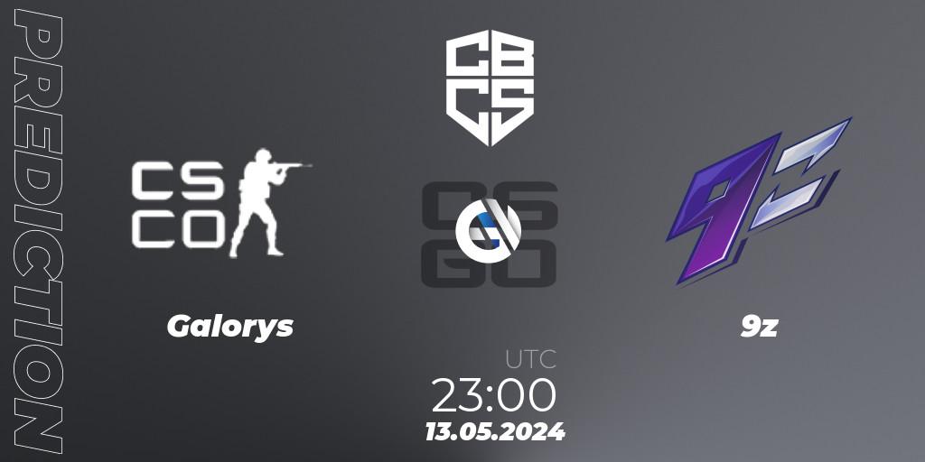Prognose für das Spiel Galorys VS 9z. 13.05.2024 at 22:50. Counter-Strike (CS2) - CBCS Season 4