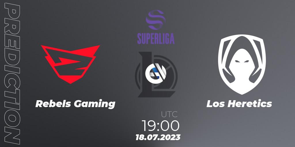 Prognose für das Spiel Rebels Gaming VS Los Heretics. 18.07.23. LoL - Superliga Summer 2023 - Group Stage