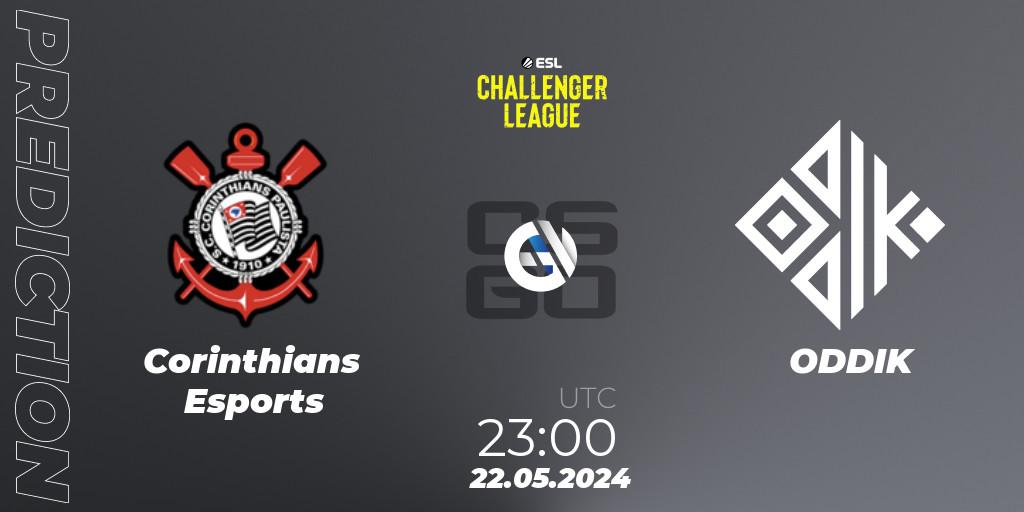 Prognose für das Spiel Corinthians Esports VS ODDIK. 22.05.2024 at 23:00. Counter-Strike (CS2) - ESL Challenger League Season 47: South America