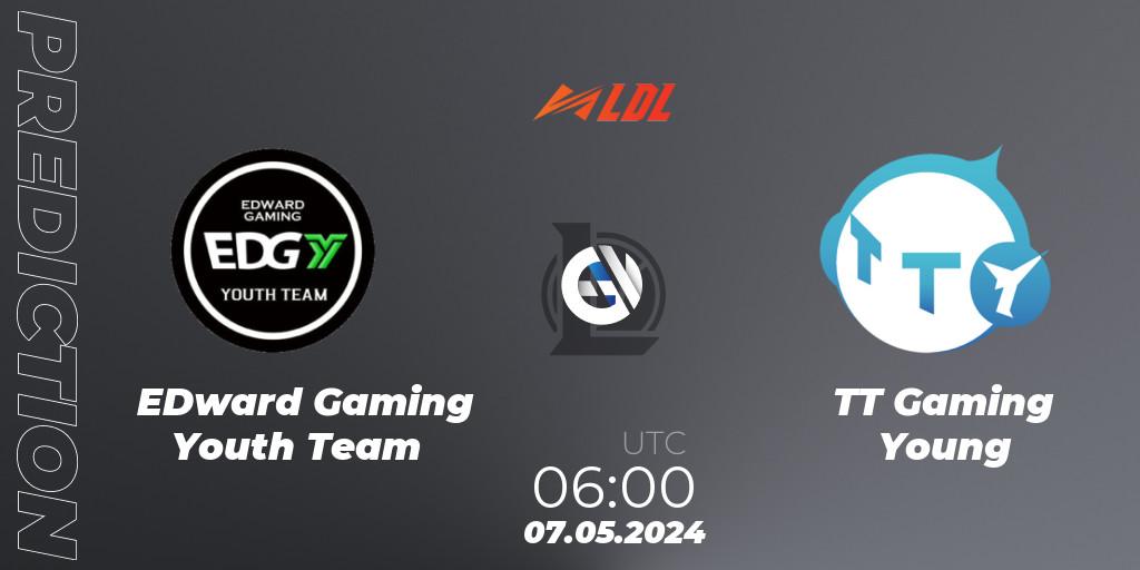 Prognose für das Spiel EDward Gaming Youth Team VS TT Gaming Young. 07.05.2024 at 06:00. LoL - LDL 2024 - Stage 2