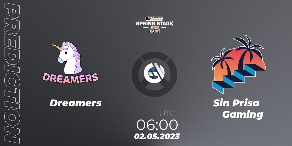 Prognose für das Spiel Dreamers VS Sin Prisa Gaming. 02.05.2023 at 06:00. Overwatch - Overwatch League 2023 - Spring Stage Opens
