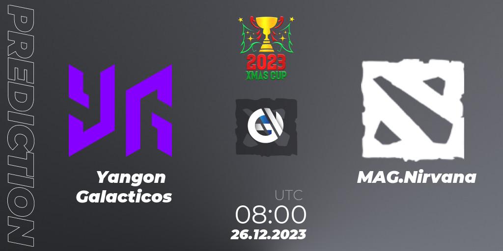 Prognose für das Spiel Yangon Galacticos VS MAG.Nirvana. 26.12.2023 at 08:00. Dota 2 - Xmas Cup 2023