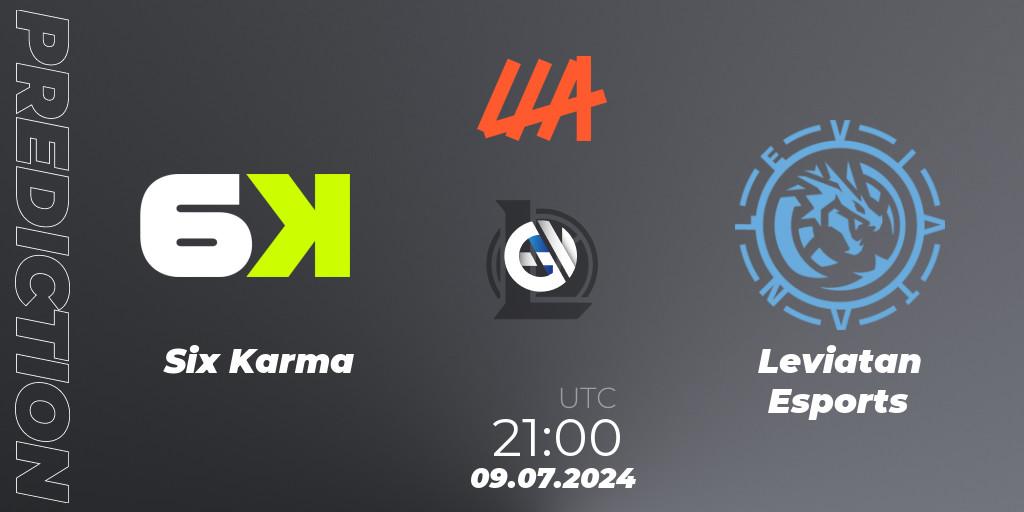 Prognose für das Spiel Six Karma VS Leviatan Esports. 09.07.2024 at 21:00. LoL - LLA Closing 2024 - Group Stage
