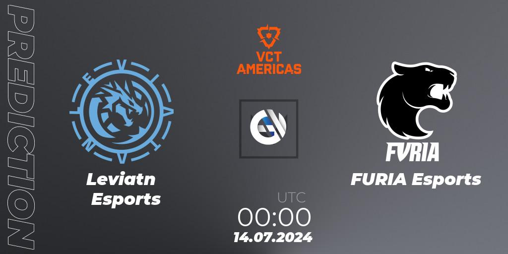 Prognose für das Spiel Leviatán Esports VS FURIA Esports. 14.07.2024 at 00:00. VALORANT - VALORANT Champions Tour 2024: Americas League - Stage 2 - Group Stage