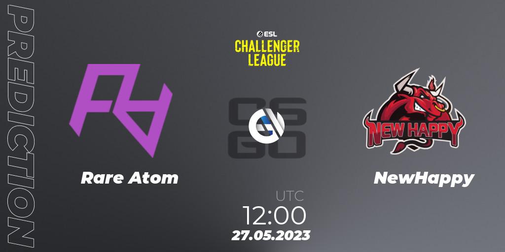 Prognose für das Spiel Rare Atom VS NewHappy. 27.05.2023 at 12:00. Counter-Strike (CS2) - ESL Challenger League Season 45: Asia-Pacific