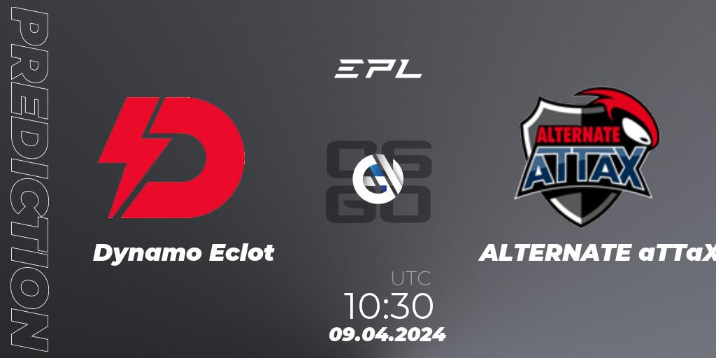 Prognose für das Spiel Dynamo Eclot VS ALTERNATE aTTaX. 09.04.24. CS2 (CS:GO) - European Pro League Season 15