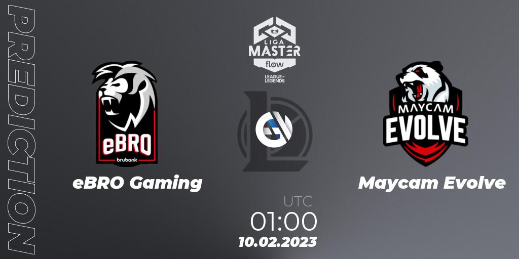 Prognose für das Spiel eBRO Gaming VS Maycam Evolve. 10.02.23. LoL - Liga Master Opening 2023 - Group Stage