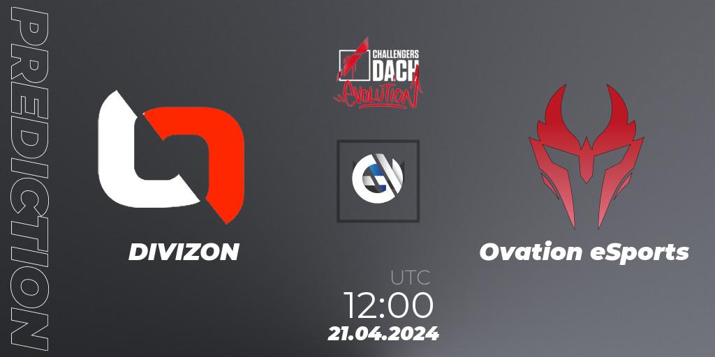 Prognose für das Spiel DIVIZON VS Ovation eSports. 21.04.2024 at 12:00. VALORANT - VALORANT Challengers 2024 DACH: Evolution Split 1