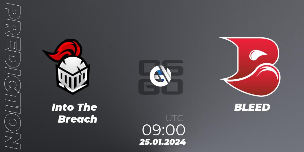 Prognose für das Spiel Into The Breach VS BLEED. 25.01.24. CS2 (CS:GO) - European Pro League Season 13
