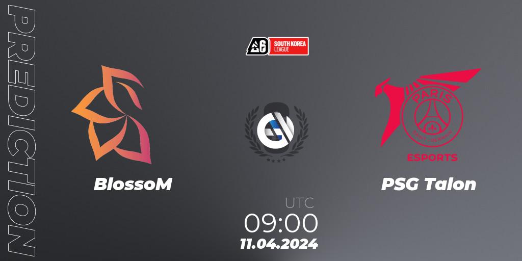 Prognose für das Spiel BlossoM VS PSG Talon. 11.04.2024 at 09:00. Rainbow Six - South Korea League 2024 - Stage 1