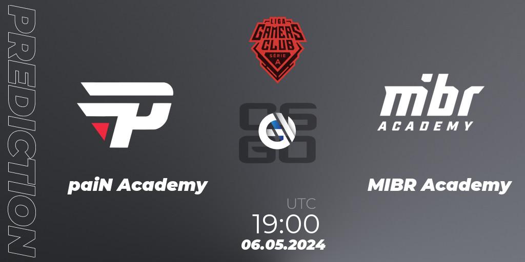 Prognose für das Spiel paiN Academy VS MIBR Academy. 06.05.2024 at 19:00. Counter-Strike (CS2) - Gamers Club Liga Série A: April 2024