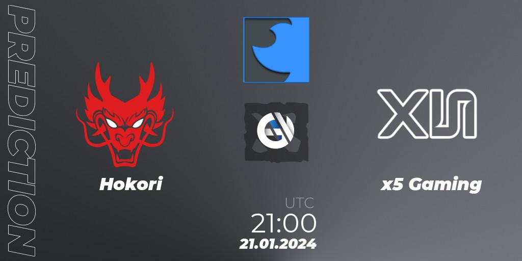 Prognose für das Spiel Hokori VS x5 Gaming. 21.01.2024 at 21:05. Dota 2 - FastInvitational DotaPRO Season 2