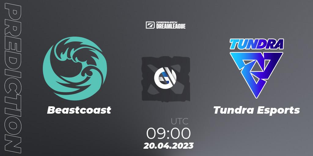 Prognose für das Spiel Beastcoast VS Tundra Esports. 20.04.2023 at 08:55. Dota 2 - DreamLeague Season 19 - Group Stage 2
