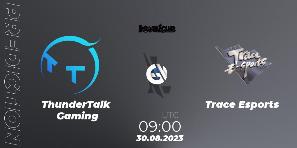 Prognose für das Spiel ThunderTalk Gaming VS Trace Esports. 30.08.2023 at 09:00. Wild Rift - Ionia Cup 2023 - WRL CN Qualifiers