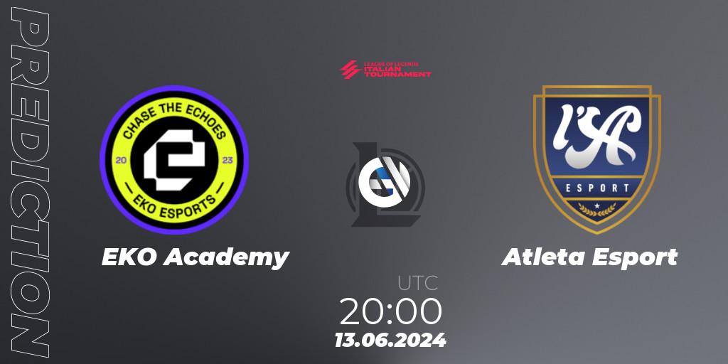Prognose für das Spiel EKO Academy VS Atleta Esport. 13.06.2024 at 20:00. LoL - LoL Italian Tournament Summer 2024
