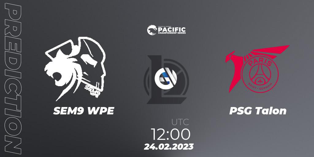 Prognose für das Spiel SEM9 WPE VS PSG Talon. 24.02.23. LoL - PCS Spring 2023 - Group Stage