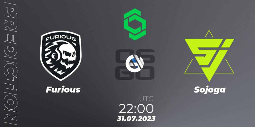 Prognose für das Spiel Furious VS Sojoga. 31.07.2023 at 22:00. Counter-Strike (CS2) - CCT South America Series #9