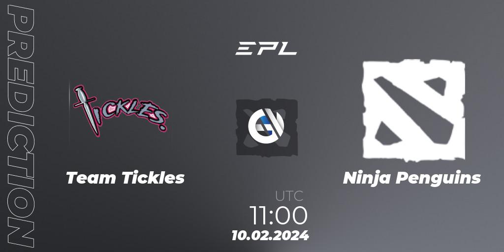 Prognose für das Spiel Team Tickles VS Ninja Penguins. 10.02.24. Dota 2 - European Pro League Season 16