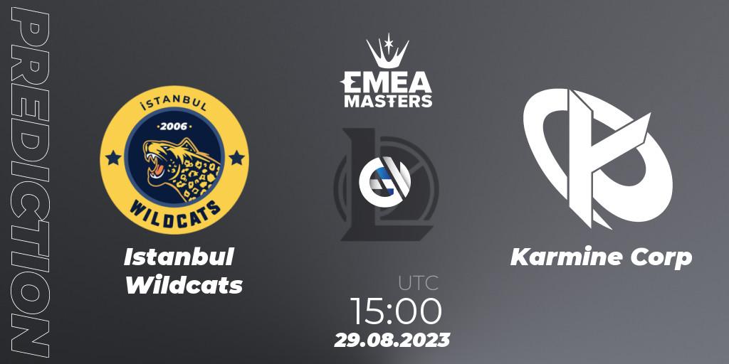 Prognose für das Spiel Istanbul Wildcats VS Karmine Corp. 29.08.23. LoL - EMEA Masters Summer 2023