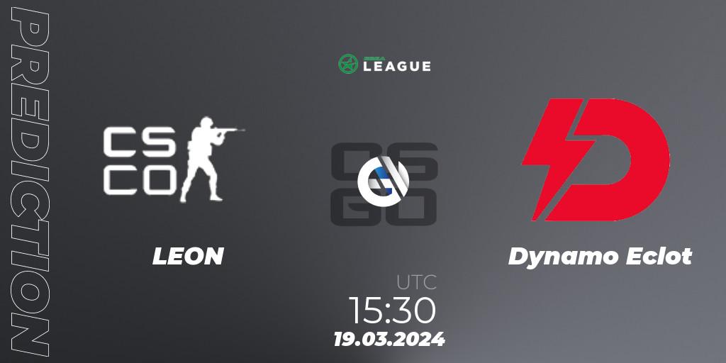 Prognose für das Spiel LEON VS Dynamo Eclot. 19.03.24. CS2 (CS:GO) - ESEA Season 48: Main Division - Europe