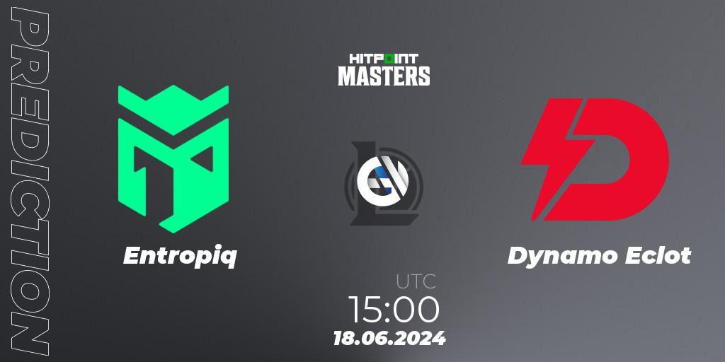 Prognose für das Spiel Entropiq VS Dynamo Eclot. 18.06.2024 at 15:00. LoL - Hitpoint Masters Summer 2024