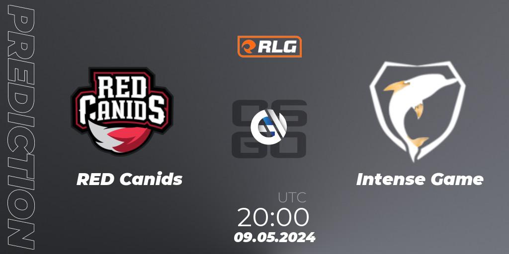 Prognose für das Spiel RED Canids VS Intense Game. 09.05.2024 at 20:00. Counter-Strike (CS2) - RES Latin American Series #4