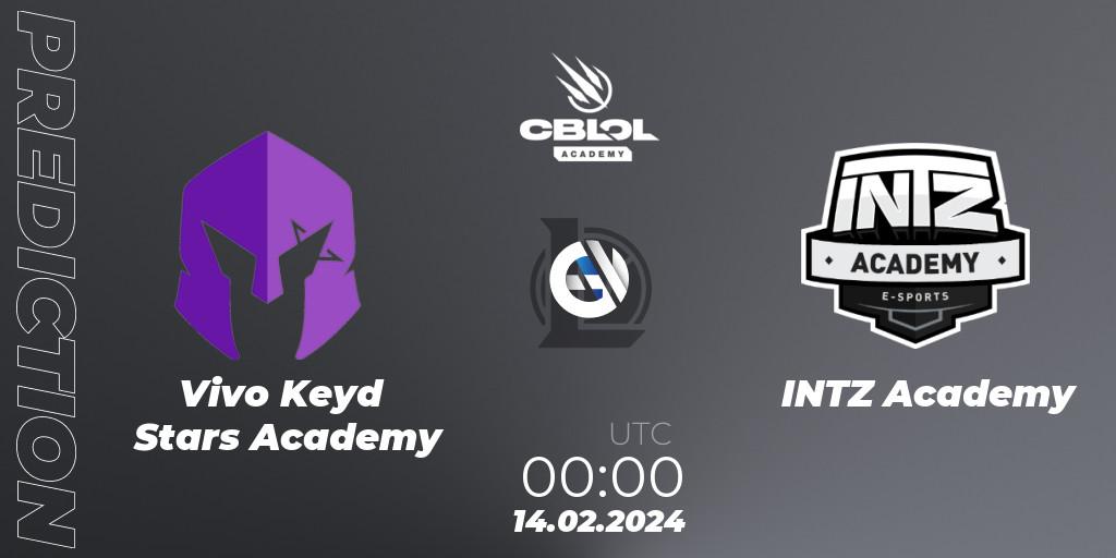 Prognose für das Spiel Vivo Keyd Stars Academy VS INTZ Academy. 14.02.24. LoL - CBLOL Academy Split 1 2024
