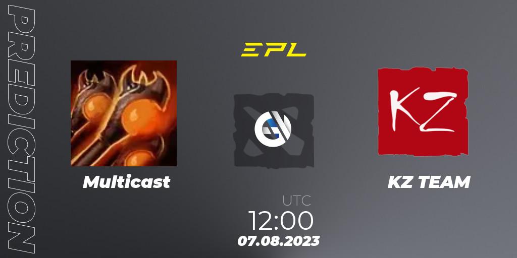 Prognose für das Spiel Multicast VS KZ TEAM. 07.08.2023 at 13:20. Dota 2 - European Pro League Season 11