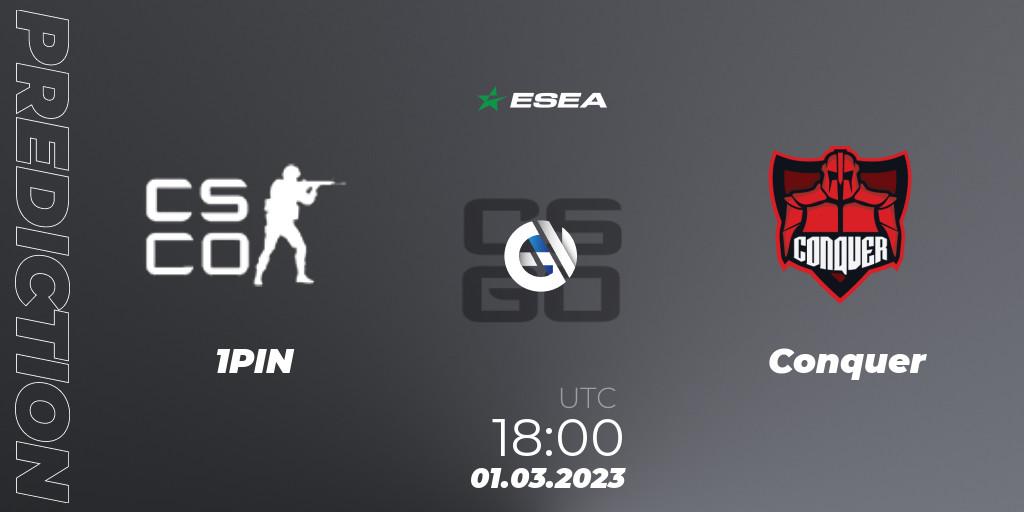 Prognose für das Spiel Coalesce VS Conquer. 01.03.23. CS2 (CS:GO) - ESEA Season 44: Advanced Division - Europe