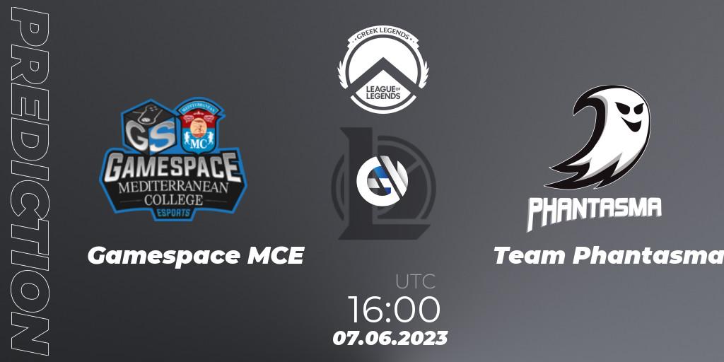 Prognose für das Spiel Gamespace MCE VS Team Phantasma. 07.06.2023 at 16:00. LoL - Greek Legends League Summer 2023