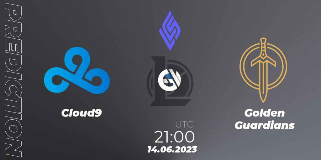 Prognose für das Spiel Cloud9 VS Golden Guardians. 14.06.23. LoL - LCS Summer 2023 - Group Stage