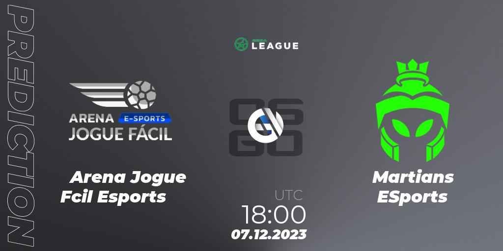 Prognose für das Spiel Arena Jogue Fácil Esports VS Martians ESports. 07.12.2023 at 18:00. Counter-Strike (CS2) - ESEA Season 47: Open Division - South America