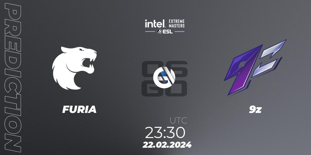 Prognose für das Spiel FURIA VS 9z. 22.02.2024 at 23:30. Counter-Strike (CS2) - Intel Extreme Masters Dallas 2024: South American Closed Qualifier