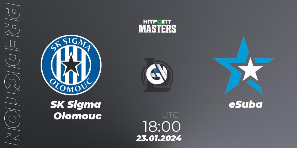 Prognose für das Spiel SK Sigma Olomouc VS eSuba. 23.01.24. LoL - Hitpoint Masters Spring 2024